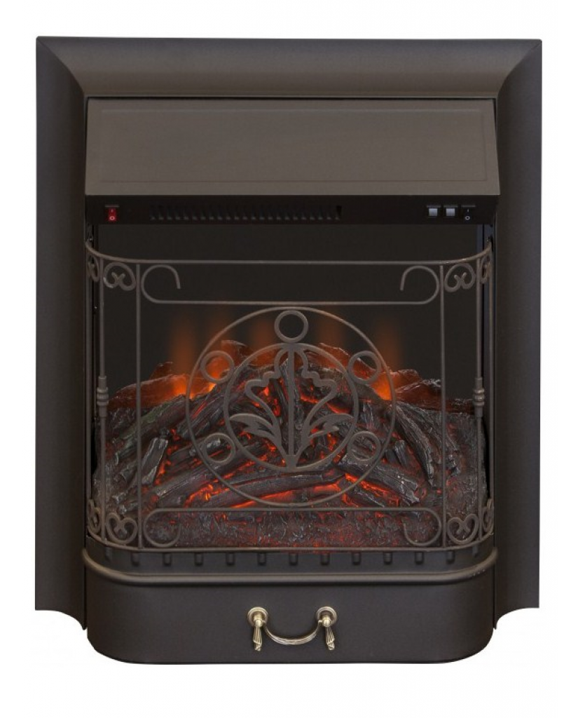 Камин электрический "Majestic LUX Black FX" с пультом