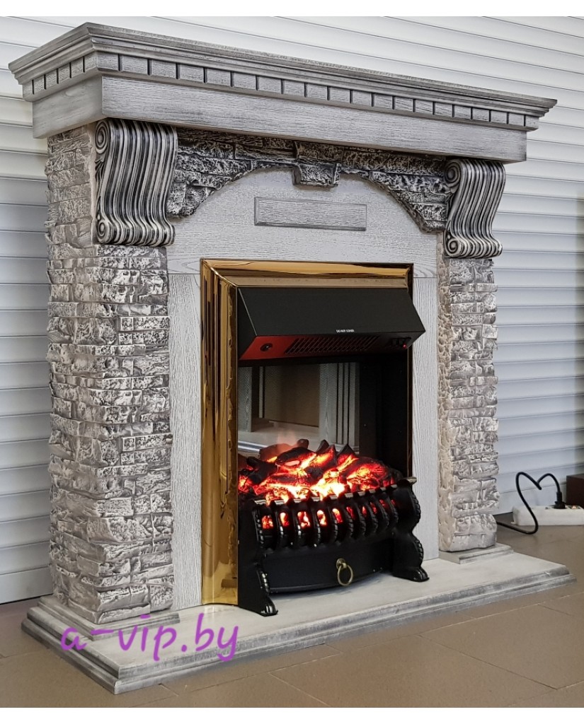 Каминокомплект "Dublin STD Fobos", серый