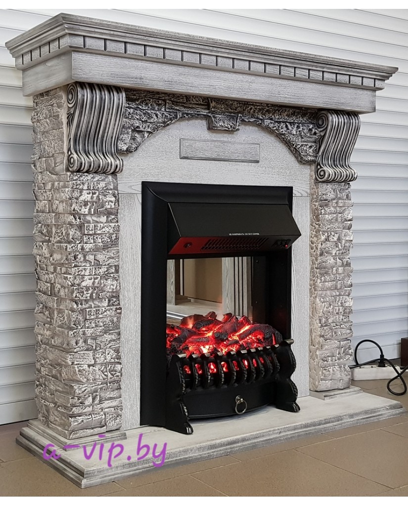 Каминокомплект "Dublin STD Fobos", серый