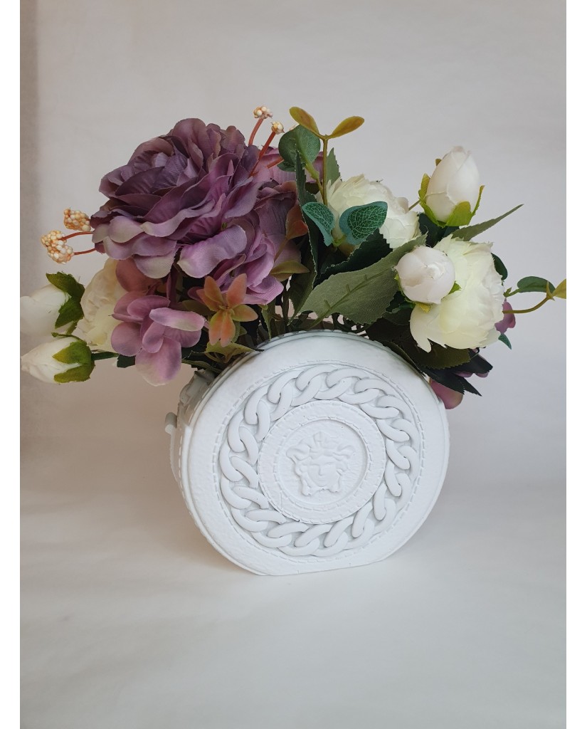 Ваза декоративная "Сумочка VS" белая