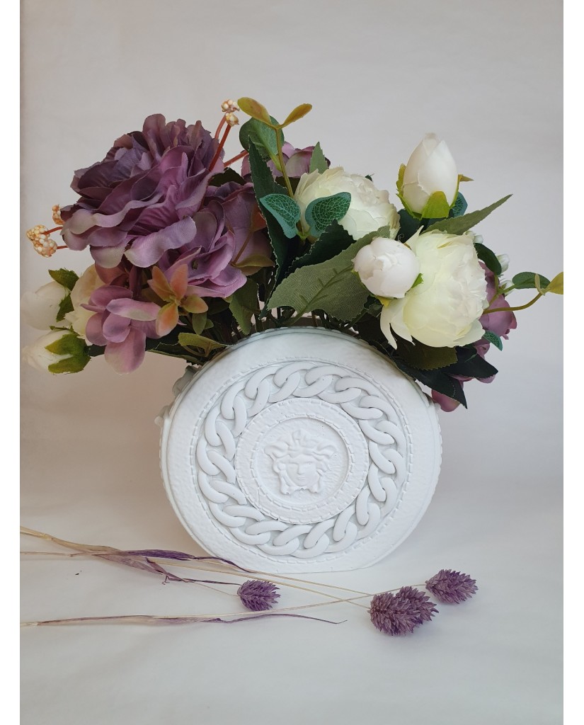 Ваза декоративная "Сумочка VS" белая