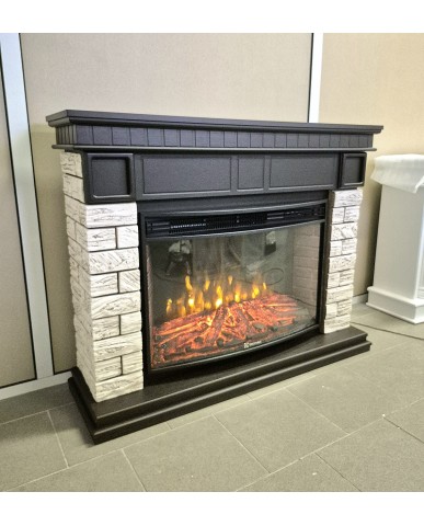 Каминокомплект "Bricks Wood 3320" тёмный дуб 