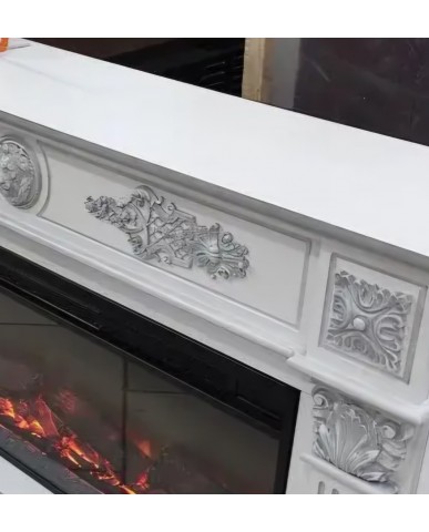 Каминокомплект "Леонардо 42 LED FX" с серебром 