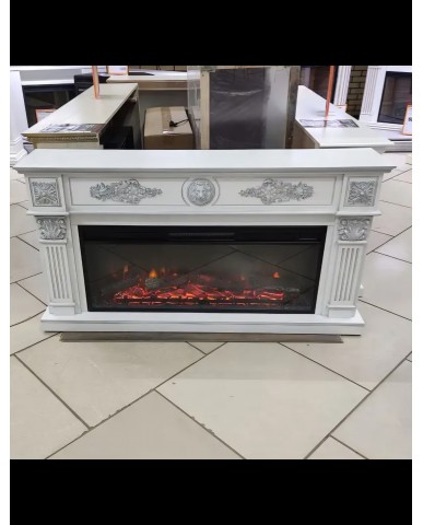 Каминокомплект "Леонардо 42 LED FX" с серебром 