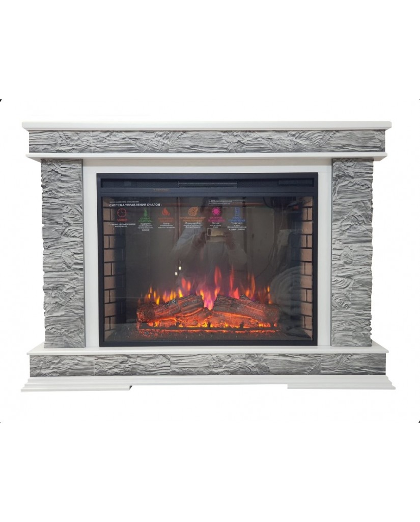 Каминокомплект "PAMIR 33 LED FX " белый