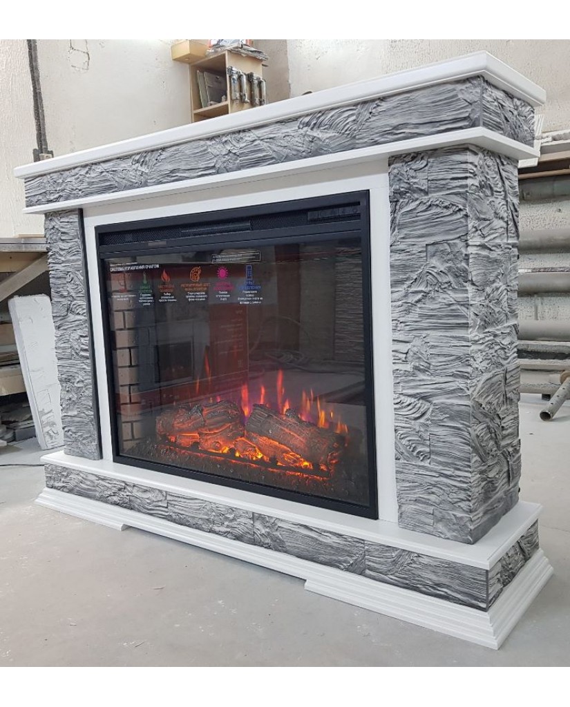 Каминокомплект "PAMIR 33 LED FX " белый