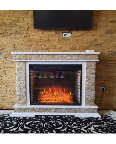 Каминокомплект "PAMIR 33 LED FX " с золотом