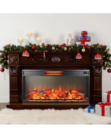 Каминокомплект "Леонардо 42 LED FX" тёмный дуб 