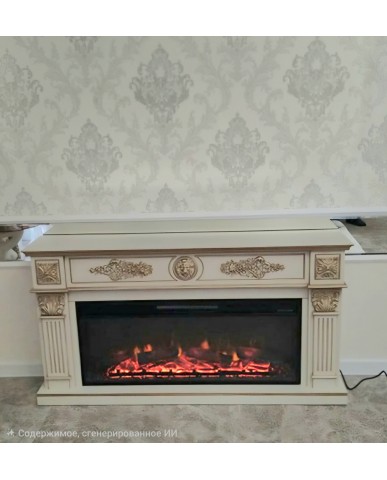 Каминокомплект "Леонардо 42 LED FX" с золотом