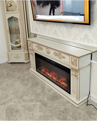 Каминокомплект "Леонардо 42 LED FX" с золотом