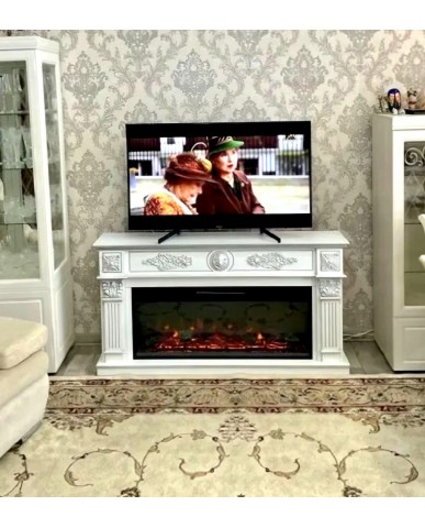 Каминокомплект "Леонардо 42 LED FX" с серебром 