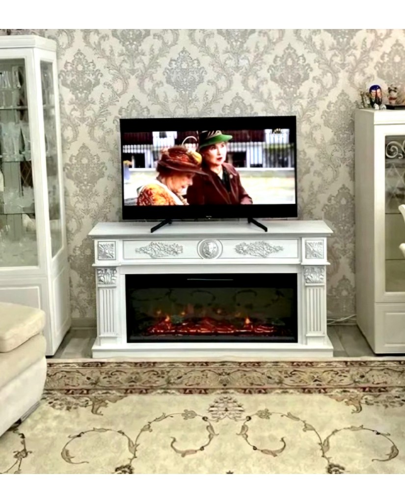 Каминокомплект "Леонардо 42 LED FX" с серебром 