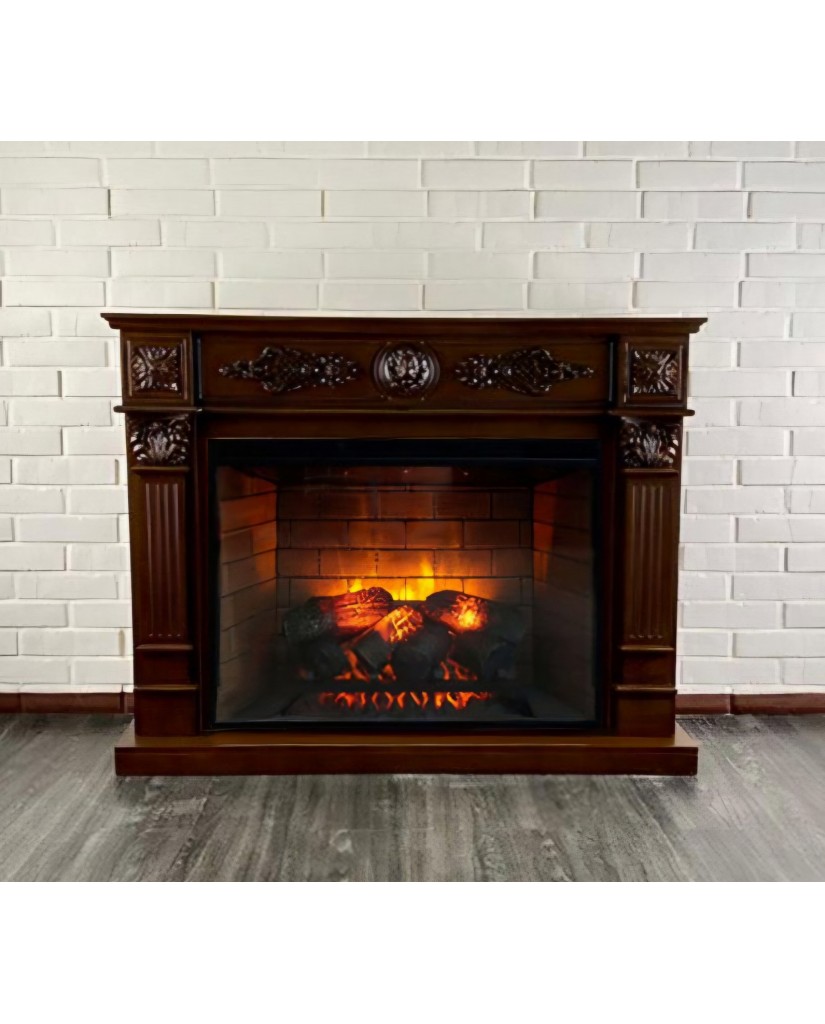 Каминокомплект "Леонардо 33 LED FX" темный дуб 